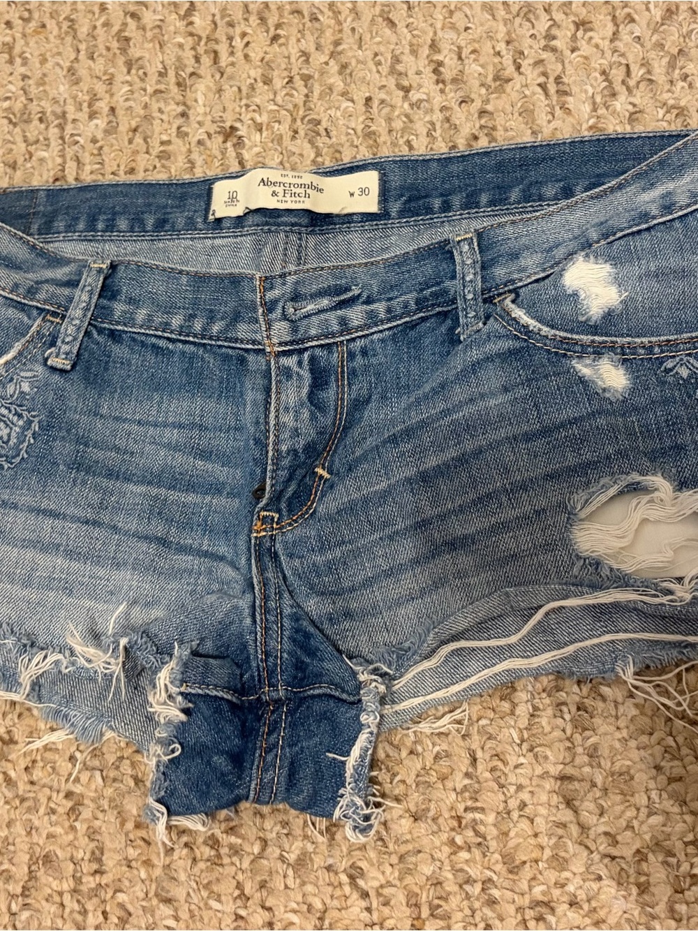Abercrombie & Fitch Light y2k micro shorts